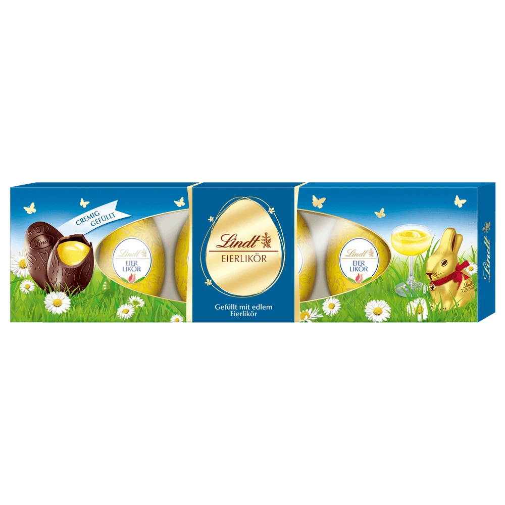 Шоколадні яйця Lindt алкогольні з лікером 108г