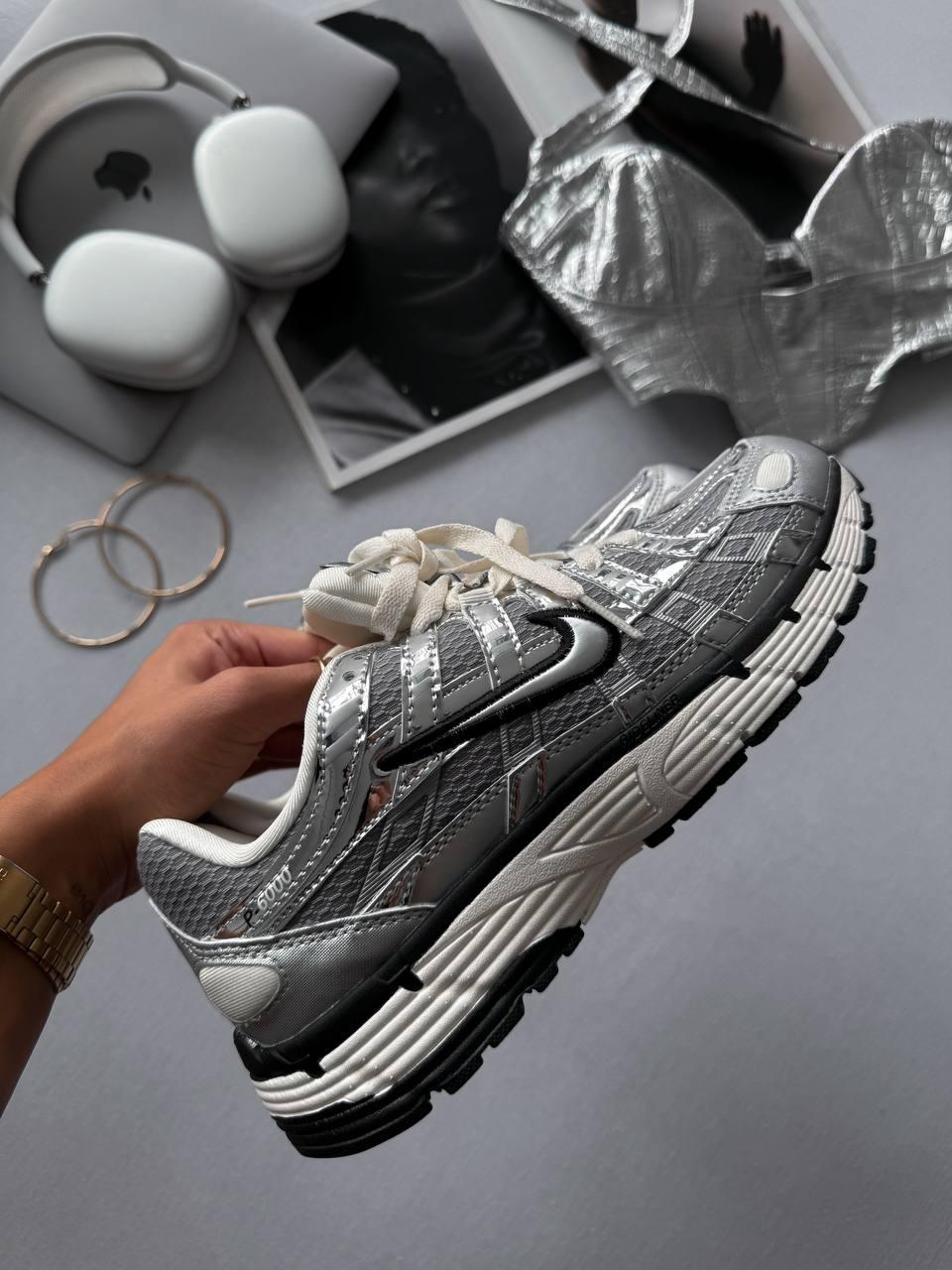 Жіночі демісезонні кросівки Nike P-6000 Silver White (сірі) модні спортивні кроси 2612 Найк vkross