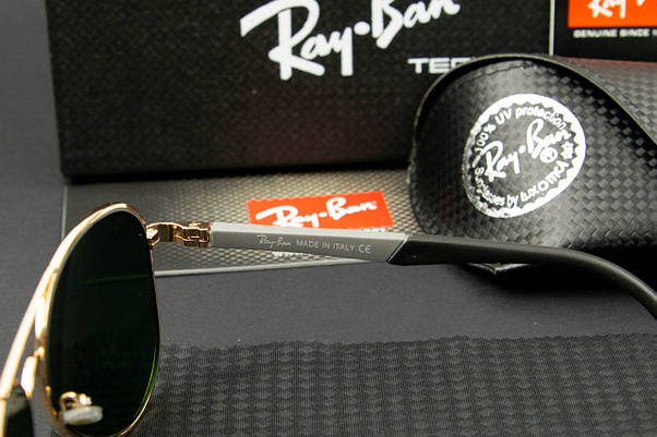 Сонцезахисні окуляри RAY BAN авіатори (арт. RB6104) зелена лінза/чорно-сірі завушники, фото 5