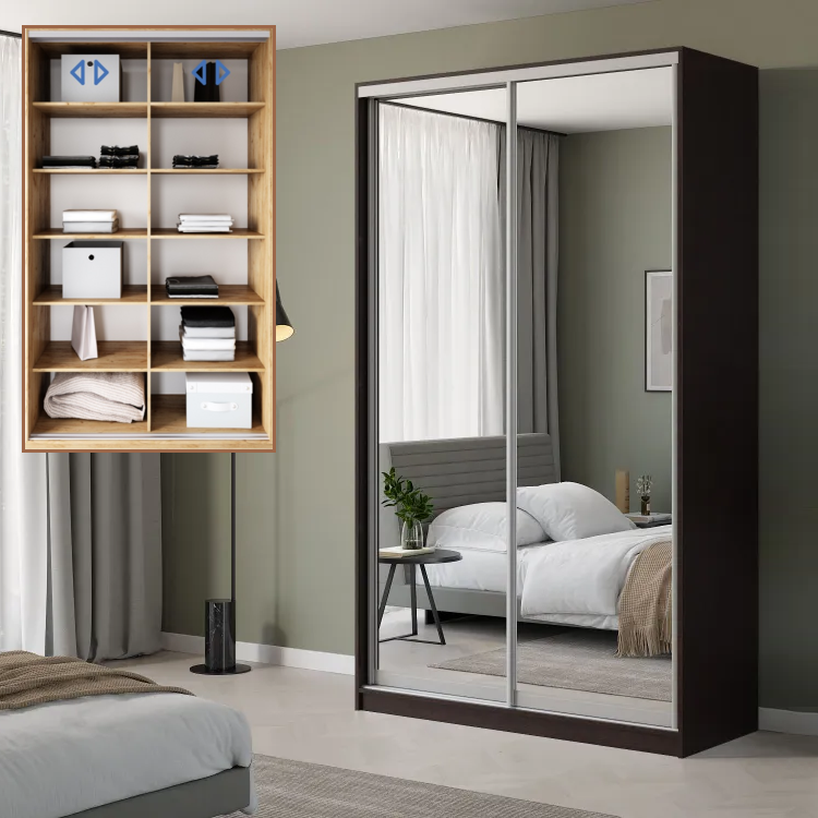 Шафа купе дводверна Новатор Н 1106, ДСП-18мм, фото 1