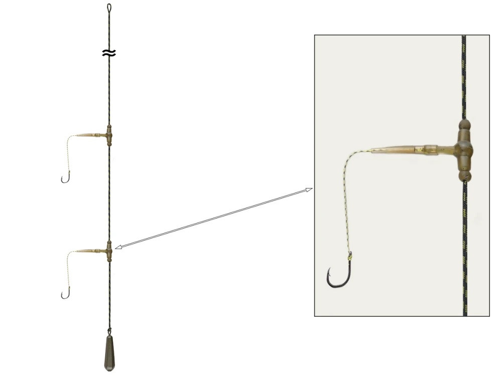 Готовий монтаж "Карась-Вертоліт" на 2 гачки 25g