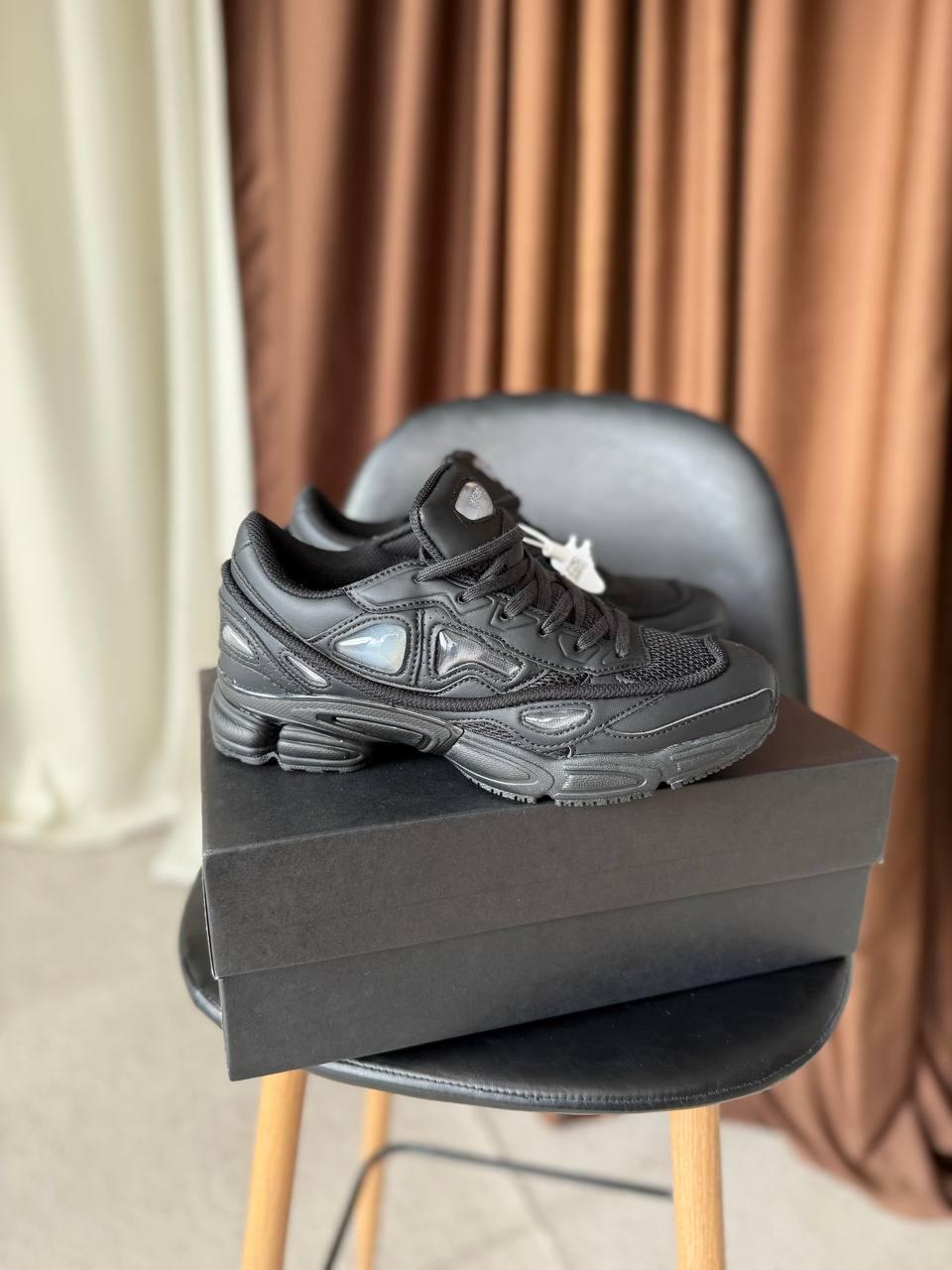 Чоловічі кросівки Adidas X Raf Simons Ozweego III Black (чорні) повсякденні art0853 Адідас vkross, фото 1