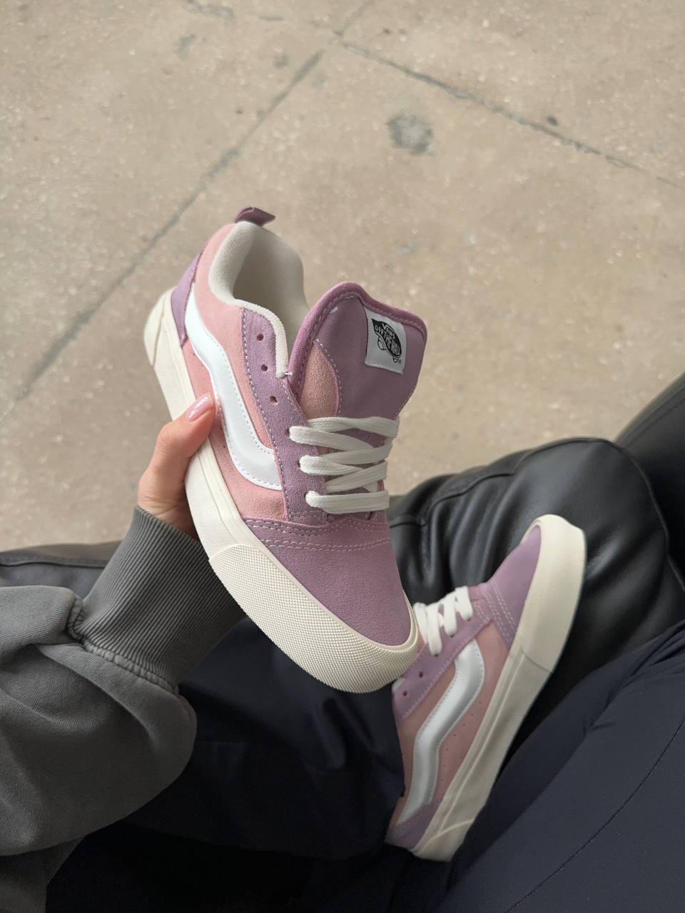 Жіночі демісезонні кросівки Vans Knu Plarform Pink Lilac (рожеві) низькі повсякденні кроси VA005 Ванс vkross