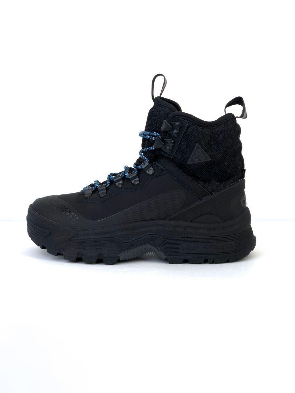 Чоловічі зимові кросівки Nike ACG AIR ZOOM GAIADOME GORE-TEX BLACK (чорні) високі повсякденні 7599 Найк vkross, фото 1
