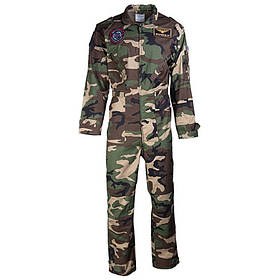 Комбінезон для льотчиків дитячий Mil-tec US FLIEGERKOMBI KIDS M.ABZEICHEN WOODLAND 12033020-