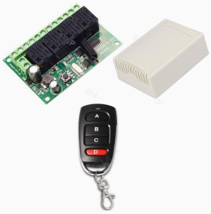 4-канальне бездротове реле 5-80 В для дому, пульт, Arduino