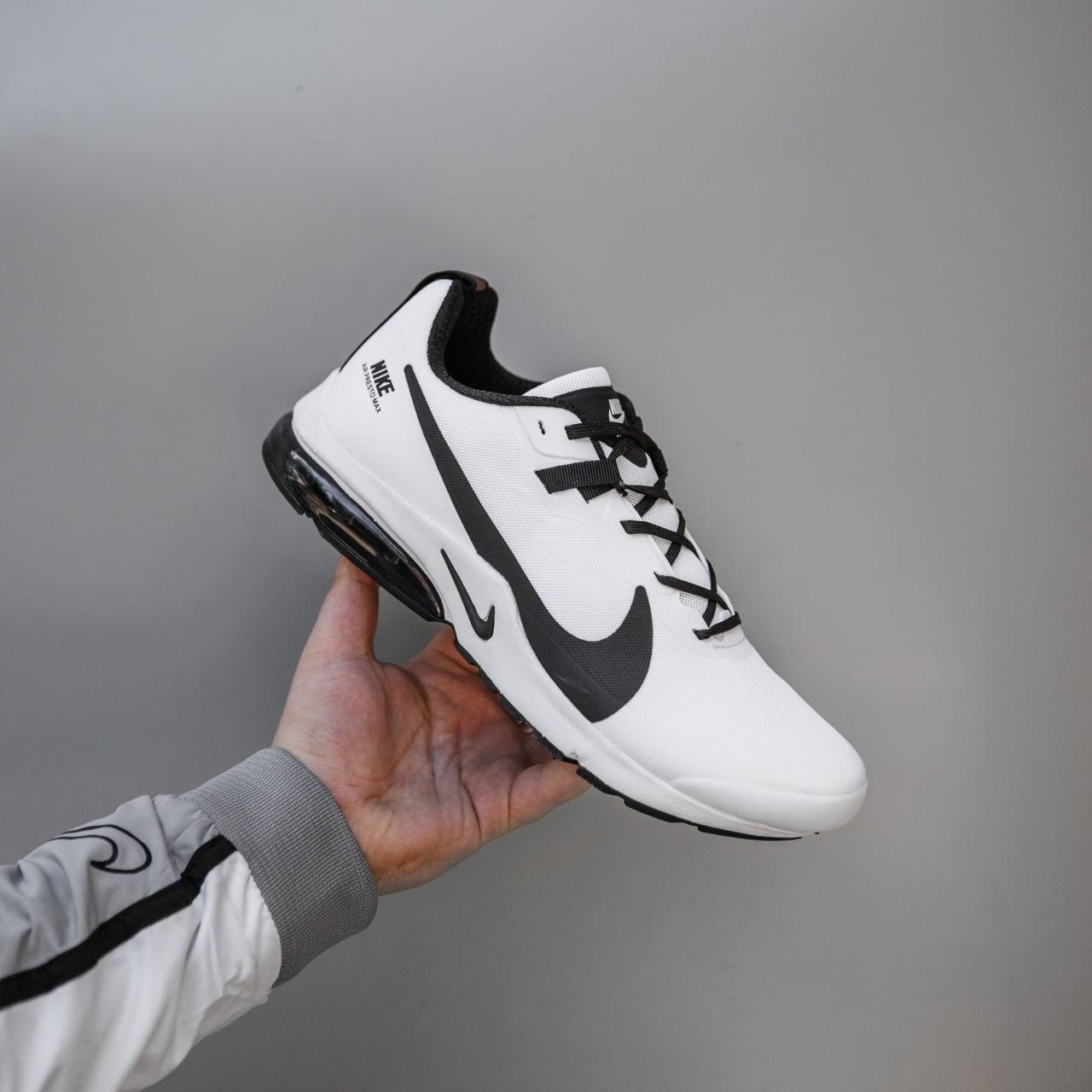 Чоловічі кросівки Nike Air Presto (білі з чорним) стильні кросівки 2669 Найк vkross, фото 1