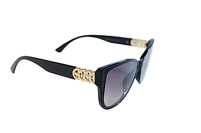 Сонцезахисні жіночі окуляри, чорні 2529-1, фото 4