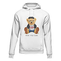 Худі унісекс Polo Bear "Yes! You can!" Білий, XS
