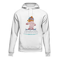 Худі унісекс Polo Bear "Snowboard" Білий, XS
