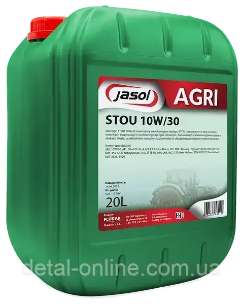 Олива JASOL AGRI STOU 10W30 20L