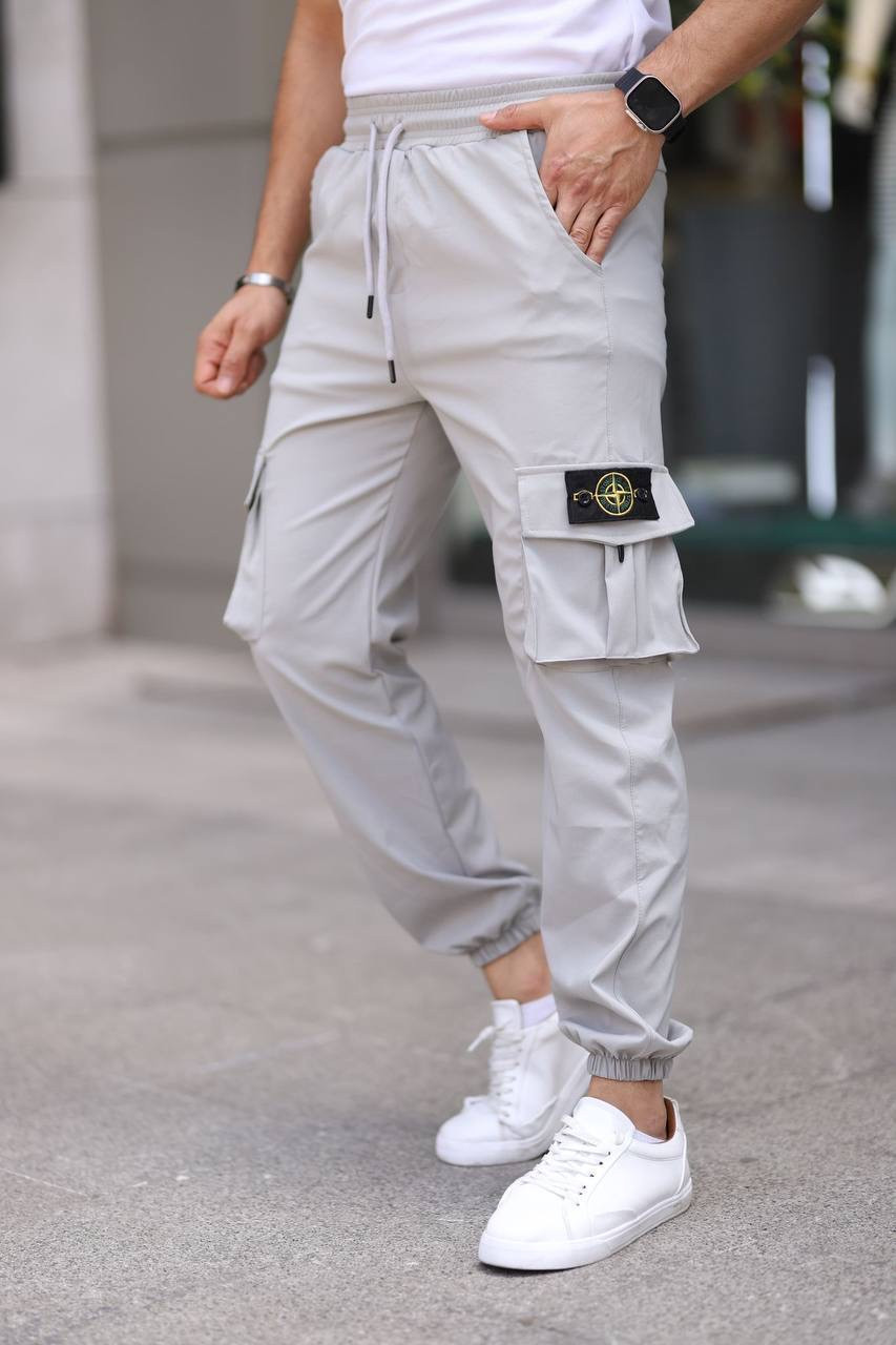 Чоловічі джогери Stone Island карго штани Стон Айленд із бічними кишенями