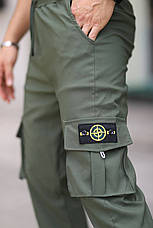 Чоловічі штани Stone Island чорні Джогери Стон Айленд із бічними кишенями, фото 6