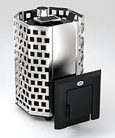 Піч-кам'янка Новаслав ПКС-04 Гейзер (20-30 м3) / PKS-04 Geyser (20-30 м3) Кожух з нержавіючої сталі/З виносним паливним каналом