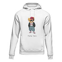 Худі унісекс Polo Bear "Hiphop style" Білий, XS