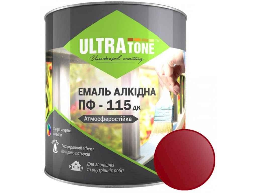 Емаль алкідна ПФ-115 вишневий 2,8кг ТМ ULTRA TONE, фото 1