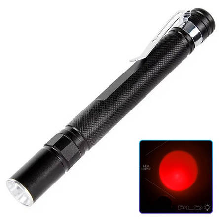 Ліхтар 706-XPE(red), 2хААА, 1 режим, zoom, затискач, фото 1