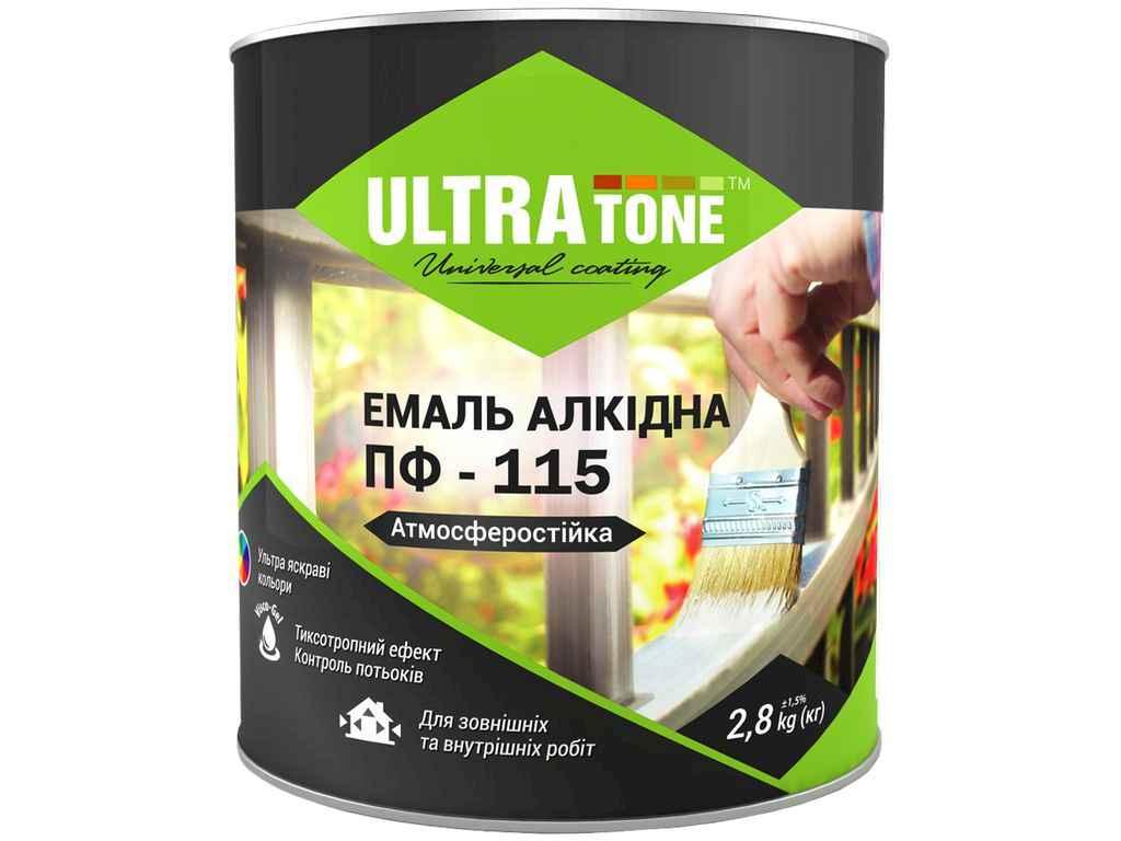 Емаль алкідна ПФ-115 смарагдовий 2,8кг ТМ ULTRA TONE, фото 1