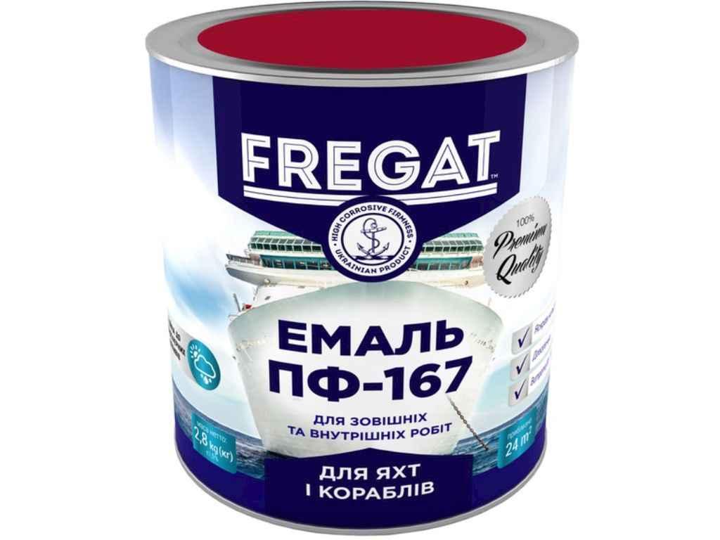 Емаль алкідна ПФ-167 вишневий 2,8кг ТМ FREGAT, фото 1