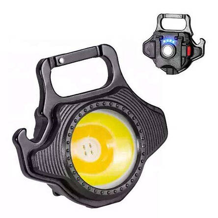 Ліхтар multifunctional W5133-COB ULTRA(white+yellow+red), Li-Ion акуму., ЗУ Type-C, відкривачка, магніт, карабін, фото 1