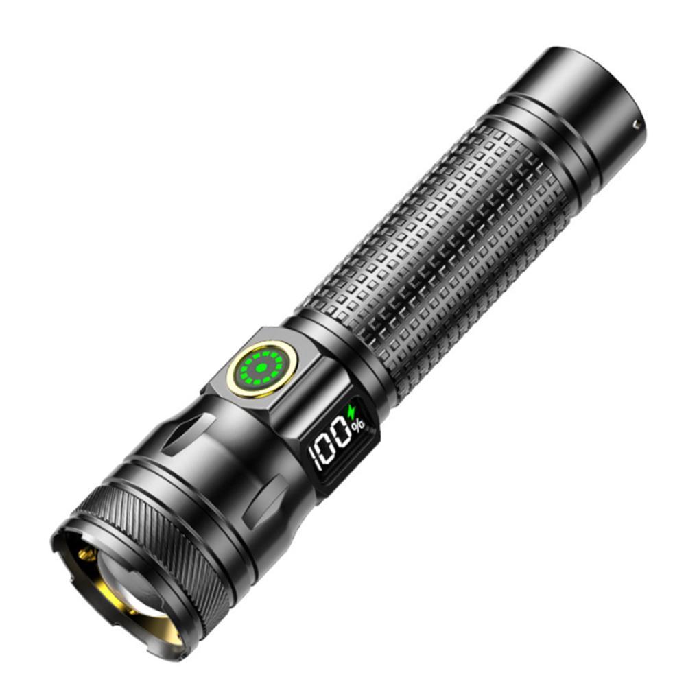 Ліхтар ручний 1136-white laser led PM10-TG, Li-Ion аккум., індикація заряду, ЗУ Type-C, zoom