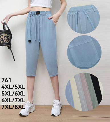 Бриджі жіночі котон №761 p.4/5XL,5/6XL,6/7XL,7/8XL (52-60), фото 1