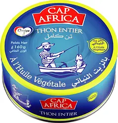 Тунець Cap Africa Цілий преміум в олії 160 г