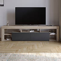 Тумба під телевізор із 5 полицями М-ЗОН Джеко 200 Дуб сонома/Антрацит (MZN-031039)