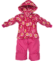 Дитячий весняний, осінній комбінезон р. 80 штани на шлейках і куртка на флісі і тканини холлофайбер Д06