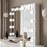 Туалетний столик на каркасі Aurora Gloss Gold Elite (білий глянець/золотий), фото 3