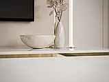 Тумба під телевізор на косих ніжках Aurora Gloss (білий глянець/золотий), фото 6