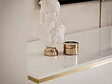 Тумба під телевізор на прямих ніжках Aurora Gloss (білий глянець/золотий), фото 5