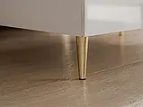 Кавовий столик на косих ніжках Aurora Gloss (білий глянець/золотий), фото 3