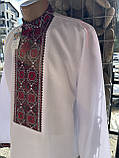Вишиванка чоловіча розмір 48 ручна робота домоткане полотно, фото 3