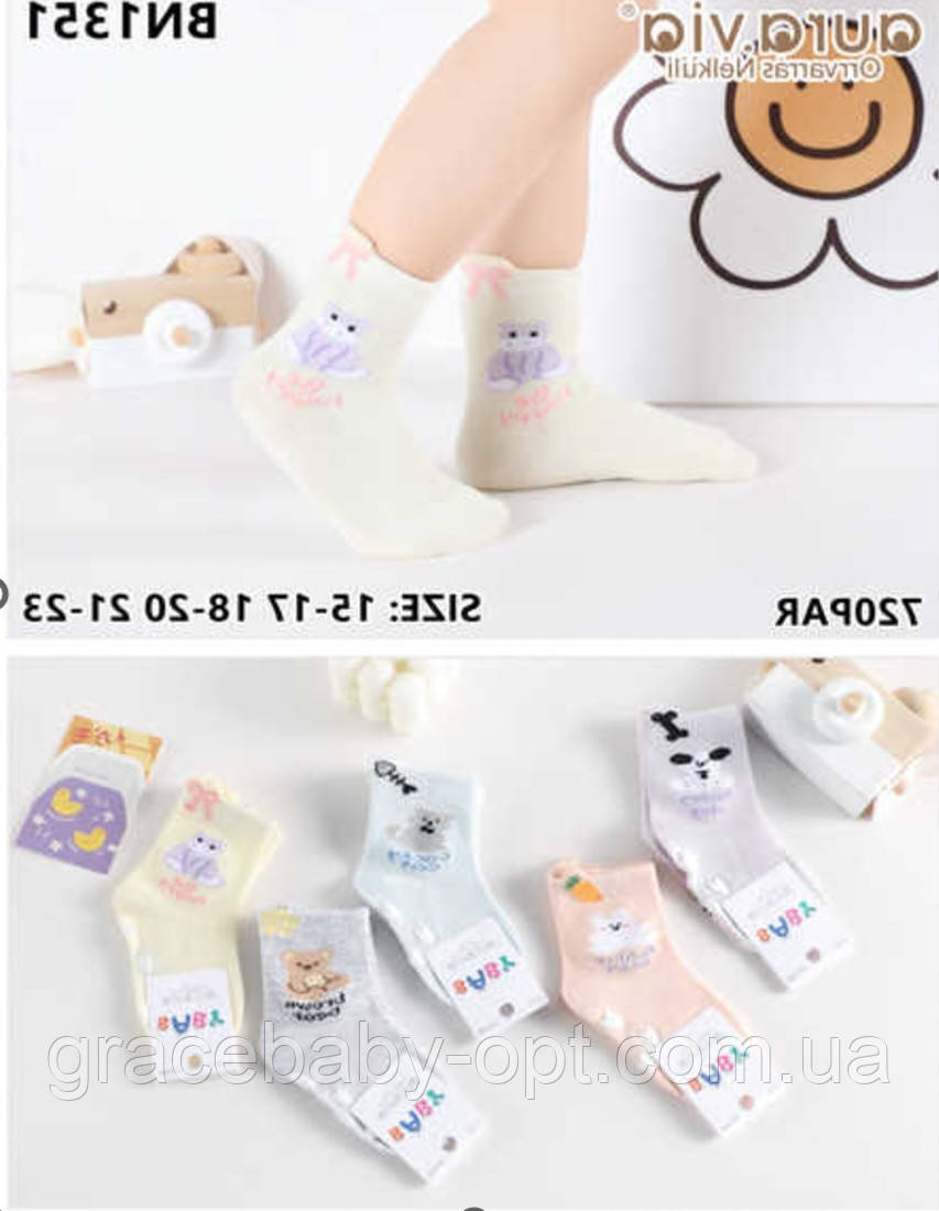 Шкарпетки дитячі для дівчаток оптом,  Aura.Via, 15-23 рр.,  № BN1351, фото 1