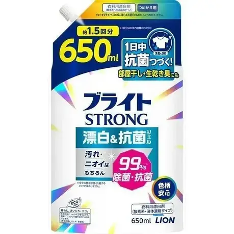 Кисневий відбілювач LION Bright Strong, гель для стійких забруднень, з антибактеріальним ефектом, змінна, фото 1