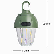 Ліхтар кемпінг 899-SMD(RGB)+COB вольфрамова лампа, Li-Ion аккум., сонячна панель, ЗУ Type-C, гачок, фото 4