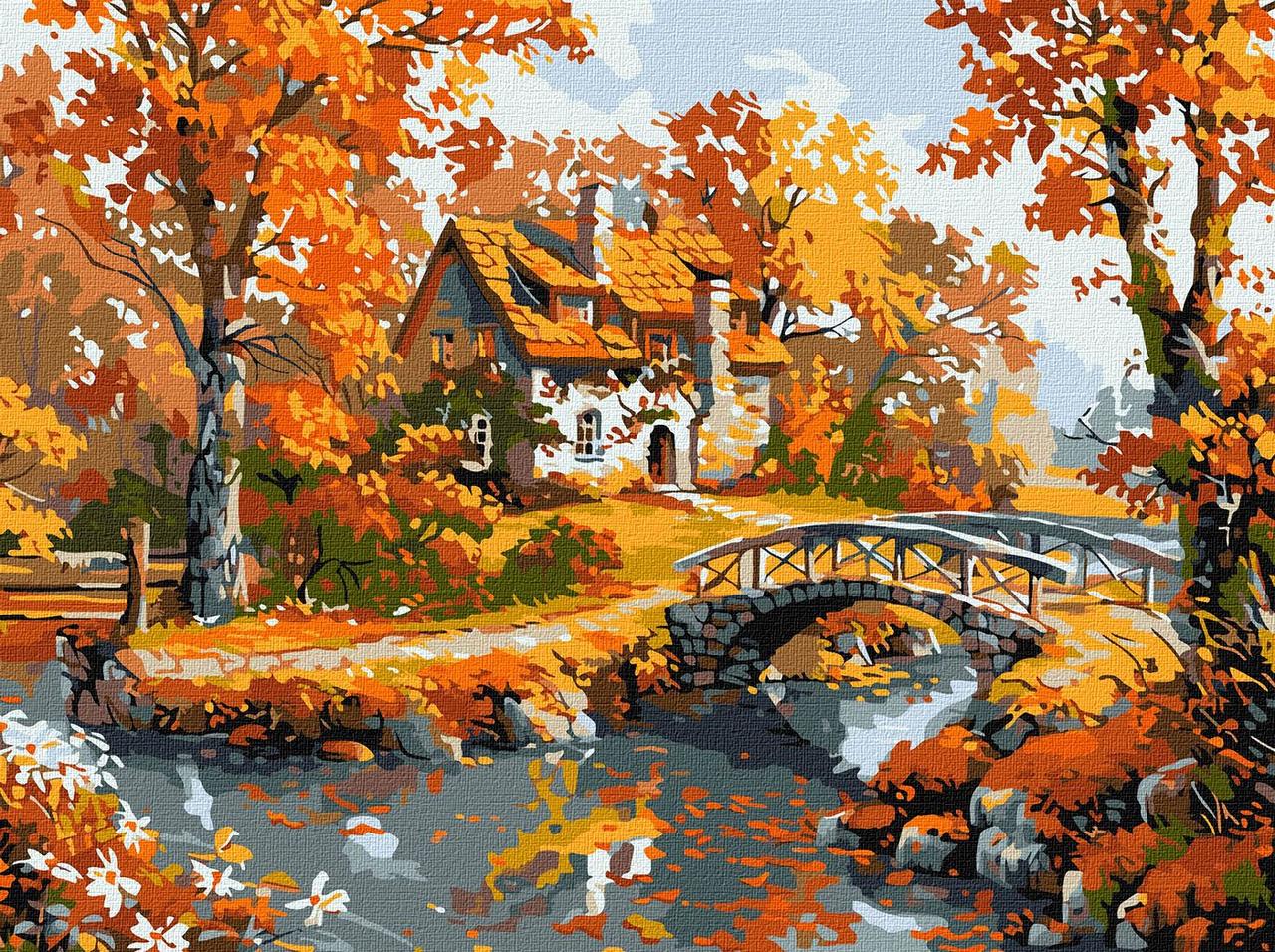Картина за номерами 40х50 см. Ранковий затишок ©art_selena_ua Ідейка. KHO6356