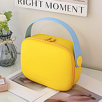 Косметичка Fungoofun силіконова б'юті-чемодан для косметики та аксесуарів, сумочка з ручкою на блискавці, жовта Люкс качество!+