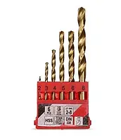 Набір свердла по металу HSS-TiN 2-8 мм 6 штук YATO YT-44673