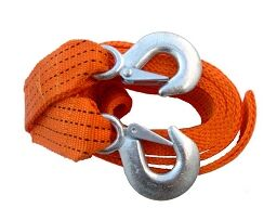 Буксирувальний трос 5 м 5 т Bass Polska 2970, трос для буксирування авто, автомобільний трос, буксирувальний трос з карабінами