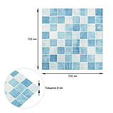 Панель стінова 3D 700х700х4мм Мозаїка блакитна SW-00002009, фото 3