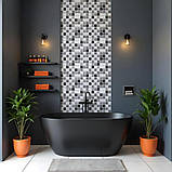 Декоративна ПВХ панель 960х480х4мм Чорно-біла мозаїка SW-00001432, фото 7