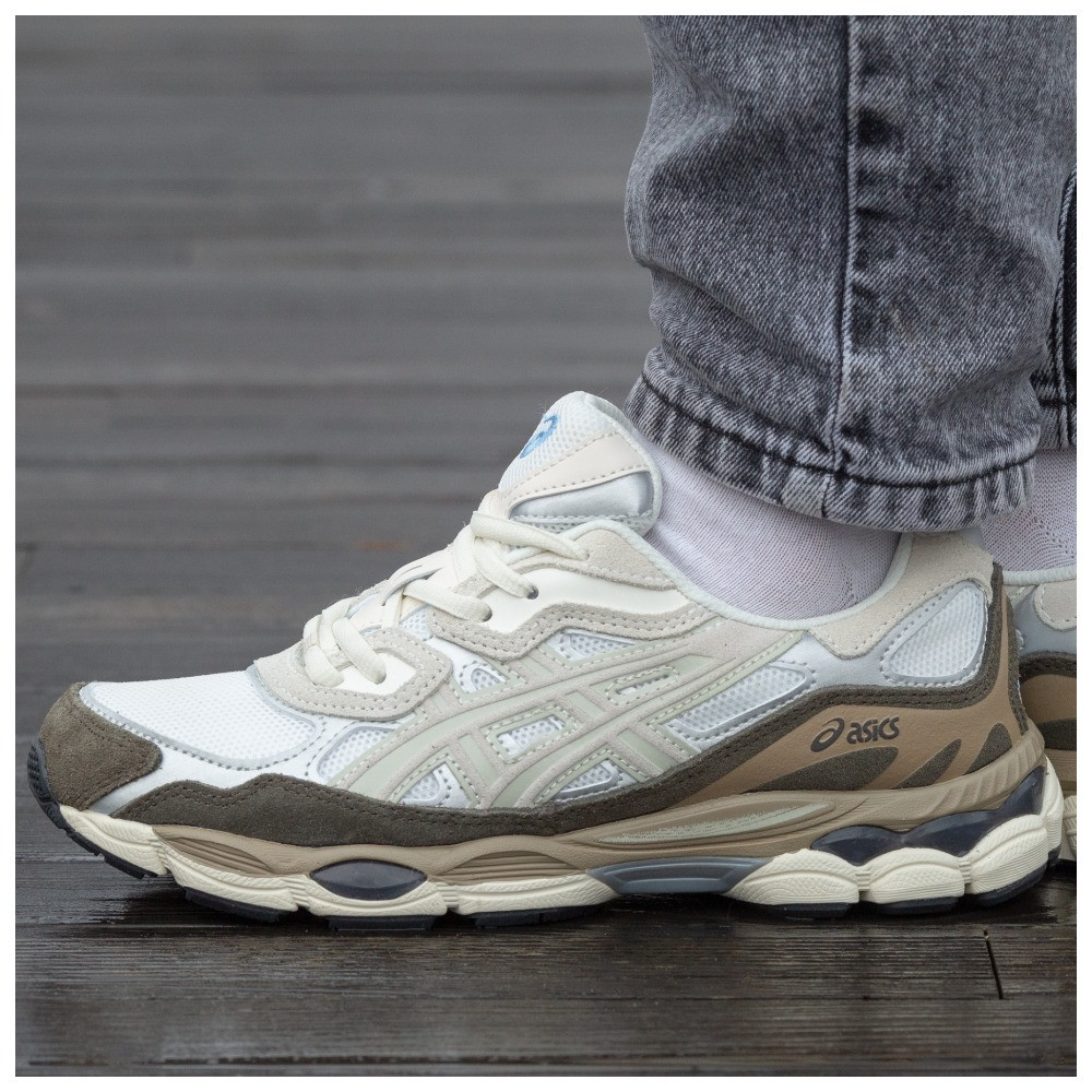 Чоловічі / жіночі кросівки Asics Gel-NYC Cream Mocha Metallic 1203A383-103, шкіряні кросівки асікс гель нік