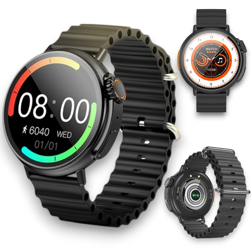 Смарт-годинник Hoco Smart Watch Y18 (call version) Розумний годинник телефон з магнітною зарядкою, чорний