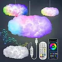 Підвісний 3D LED світильник у вигляді хмари з пультом