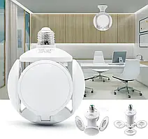 Лампочка люстра світлодіодна розкладна Football UFO Lamp E27 LED лампа для дому на 40 Вт живлення 220В Біла