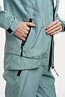 Жіночий спортивний костюм з плащівки Вітровка + Штани світло-зелений Комплект з капюшоном весняний осінній, фото 5
