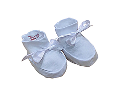 Пінетки ошатні трикотажні Бембі ПН4 білий 62