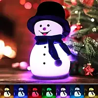 Дитячий силіконовий нічник Сніговик Snowman LJC-118 світильник акумуляторний іграшка для сну
